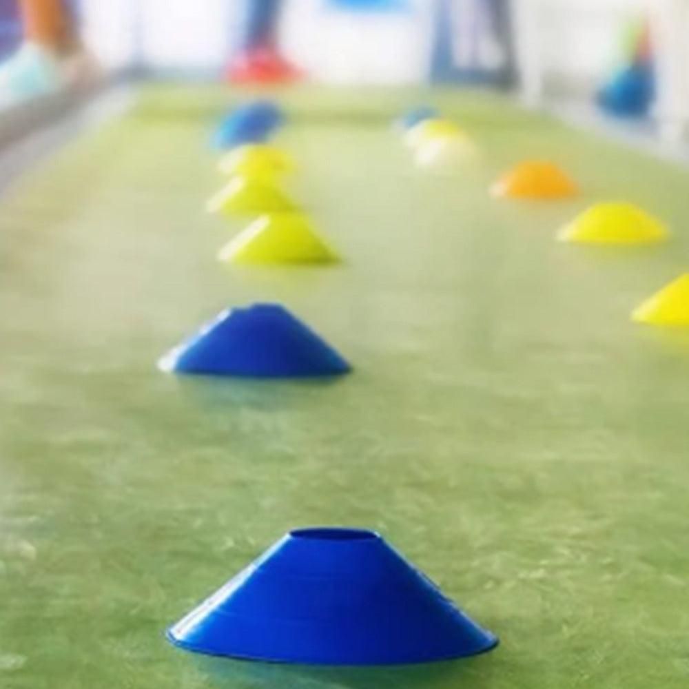50Pcs Soccer Cones with Storage Bags and Brackets Sports Training Marker Discs Unique