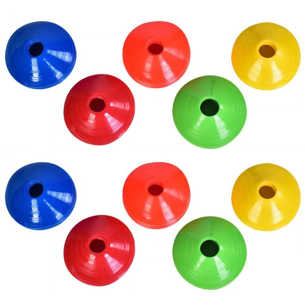 50Pcs Soccer Cones with Storage Bags and Brackets Sports Training Marker Discs Unique