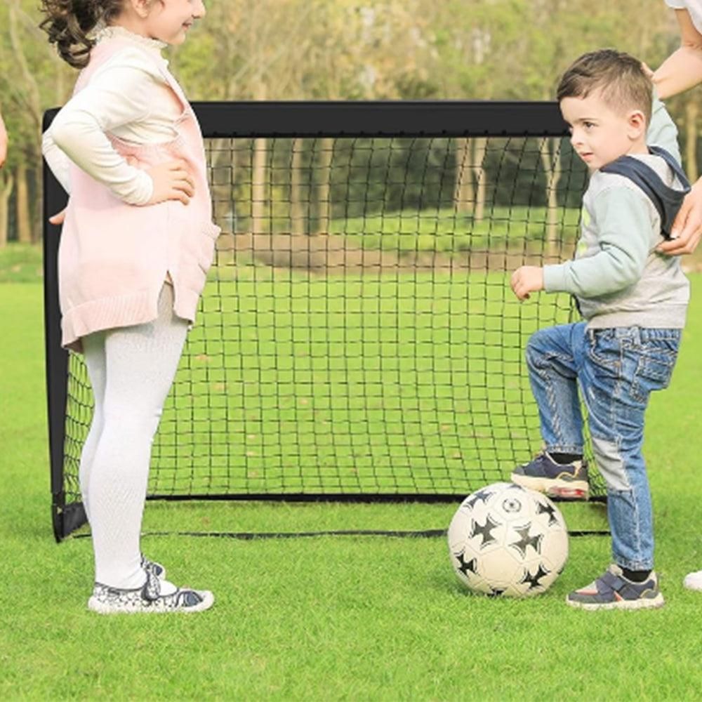 Portable Soccer Goal Net Quick Set-up Training Equipment for Backyard Soccer Black Unique