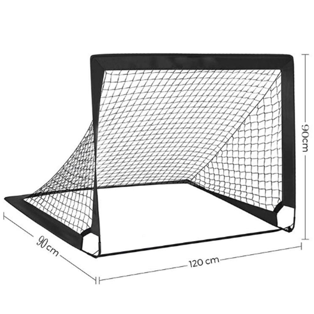 Portable Soccer Goal Net Quick Set-up Training Equipment for Backyard Soccer Black Unique