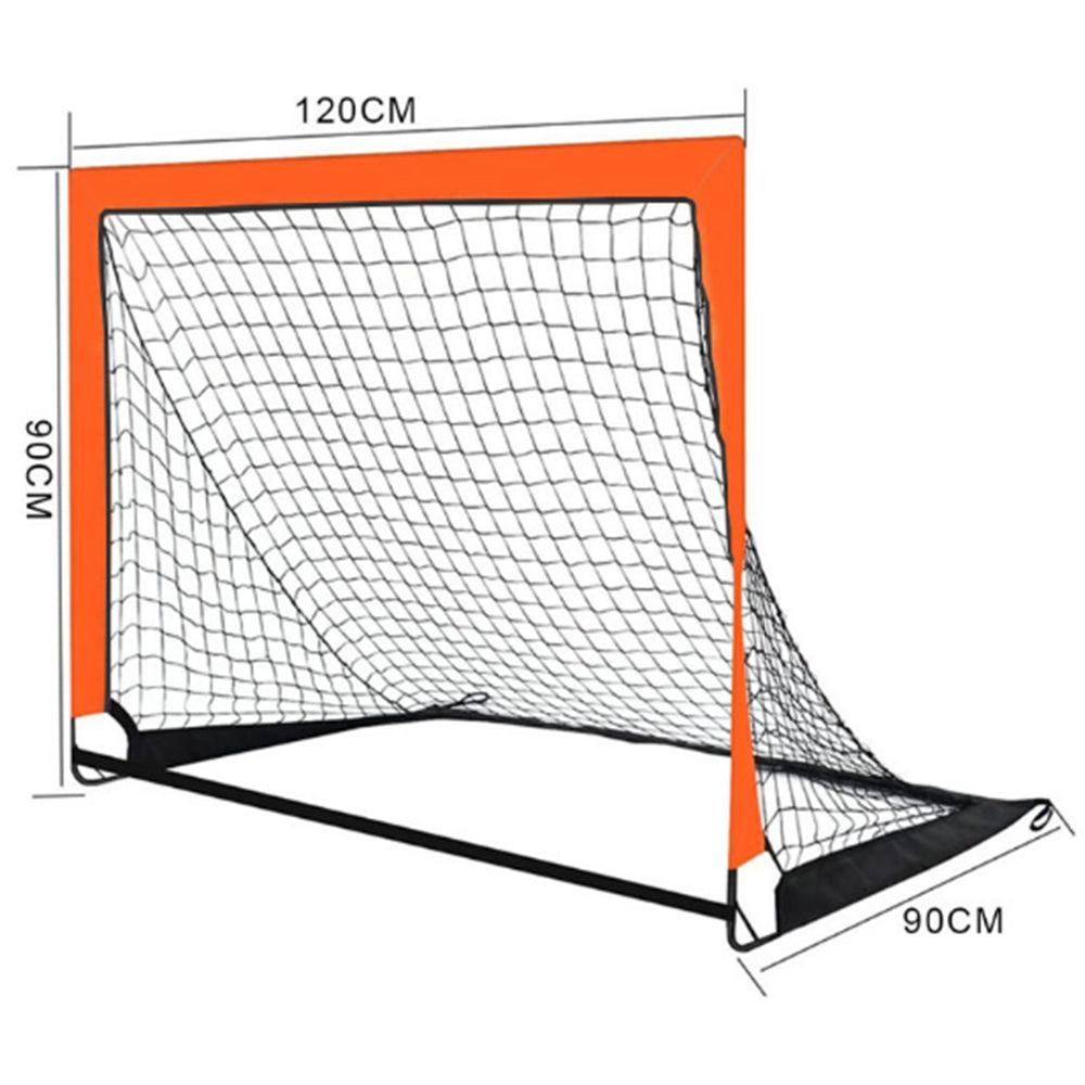 Portable Soccer Goal Net Quick Set-up Training Equipment for Backyard Soccer Orange Awezingly