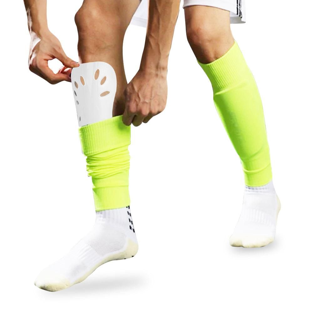 Pair of Soccer Shin Guards Breathable Calf Protective Gear for Adults White Unique