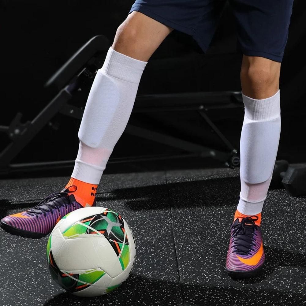 Pair of Soccer Shin Guards Breathable Calf Protective Gear for Adults Black Unique