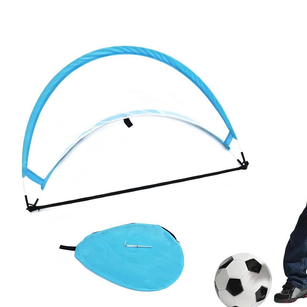 Portable Pop-Up Soccer Goal Set with 3 Ground Pegs and Carry Storage Bag Black Unique