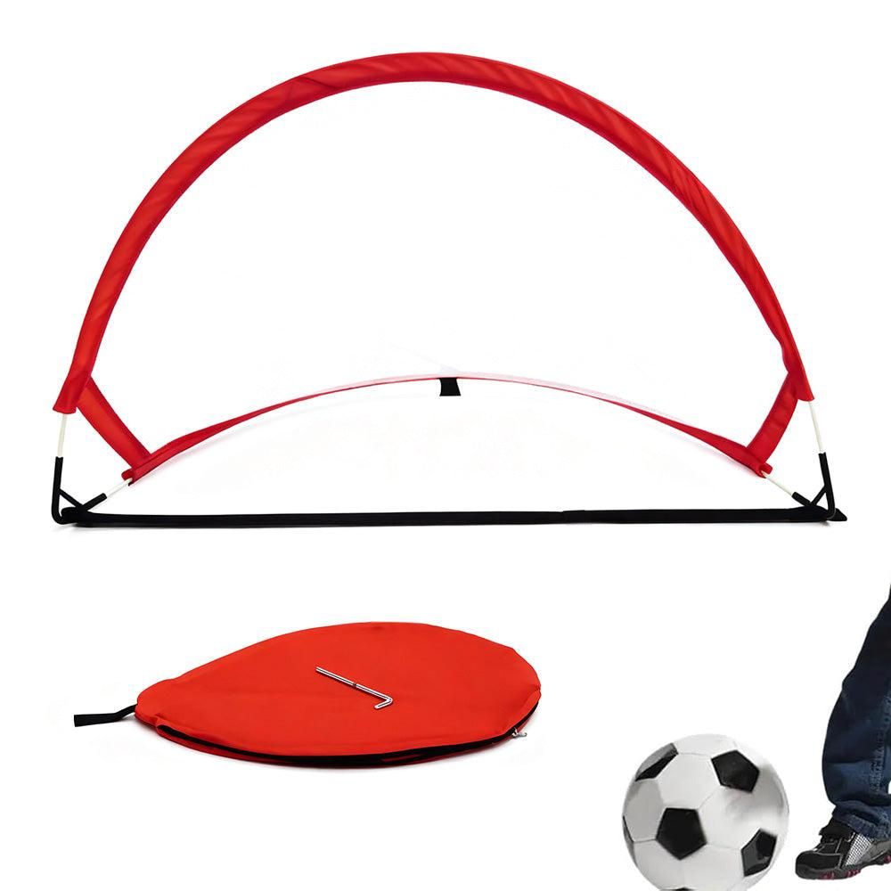 Portable Pop-Up Soccer Goal Set with 3 Ground Pegs and Carry Storage Bag Blue