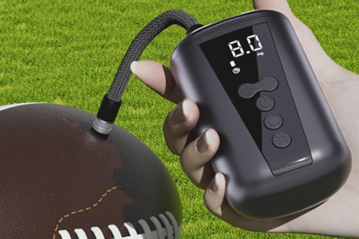 Electric Ball Pump with LCD Display Preset Pressure for Basketball Soccer