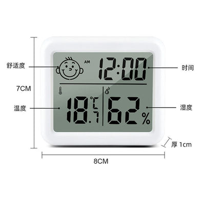 Digital Hygrometer Thermometer,Indoor Thermometer with High Accuracy, Temperature and Humidity Meter with Clock,Indoor Humidity