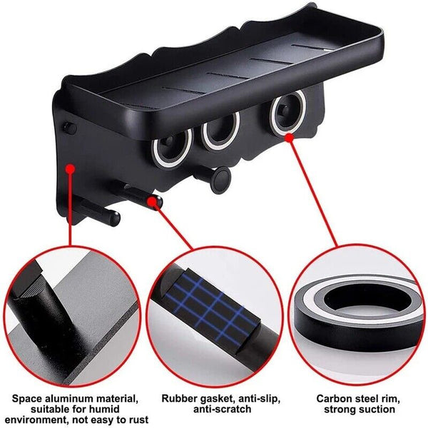 Magnetic Wall Mount Hair Dryer Holder for Dyson - Black Metal Awezingly