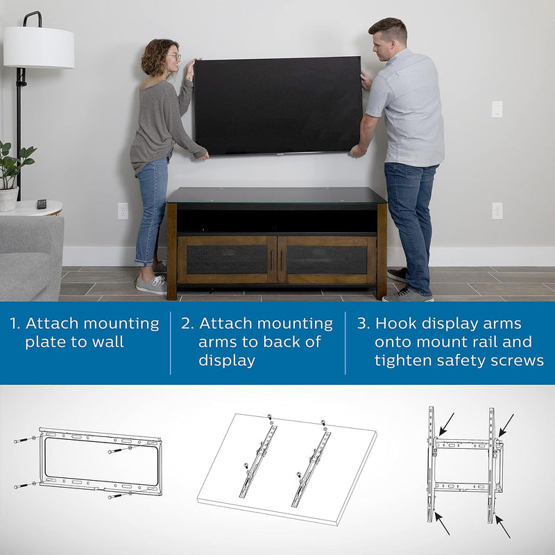 Philips Tilt TV Monitor Wall Mount Bracket for 32 40 55 65 70 75 Inch Universal SQM7442 Awezingly