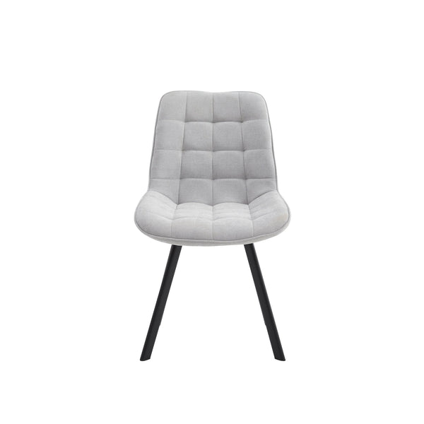 4PCS Neo Softy Light Grey Fabric Dining Chairs Does Not Apply