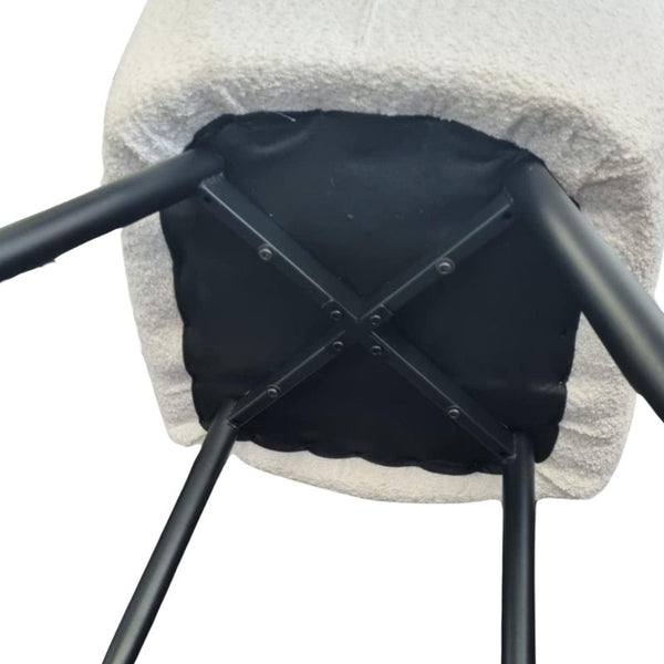 4PCS Neo Softy Light Grey Fabric Dining Chairs Does Not Apply