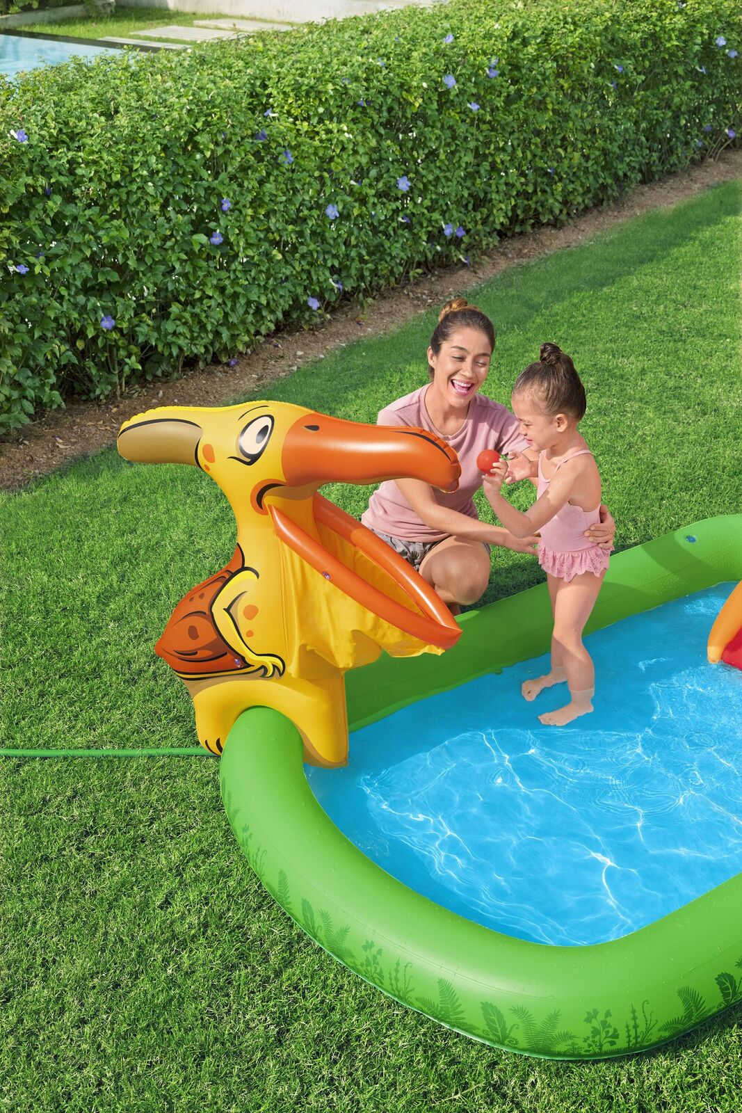190L Jurassic Splash Water Play Centre, Bright Dinosaur Theme with Slide Awezingly