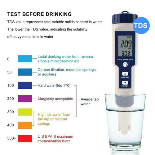 7 in 1 PH Meter Water Quality Monitor Tester Pen and one Bestway Surface Skimmer Awezingly