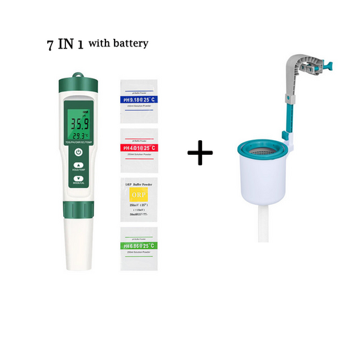 7 in 1 PH Meter Water Quality Monitor Tester Pen and one Bestway Surface Skimmer Awezingly