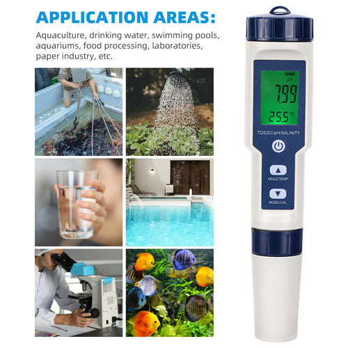 5 in 1 PH Meter Water Quality Monitor Tester Pen and one Bestway Surface Skimmer Awezingly