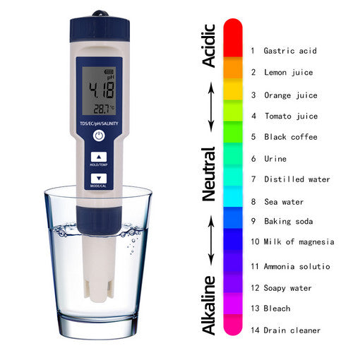 5 in 1 PH Meter Water Quality Monitor Tester Pen and one Bestway Surface Skimmer Awezingly