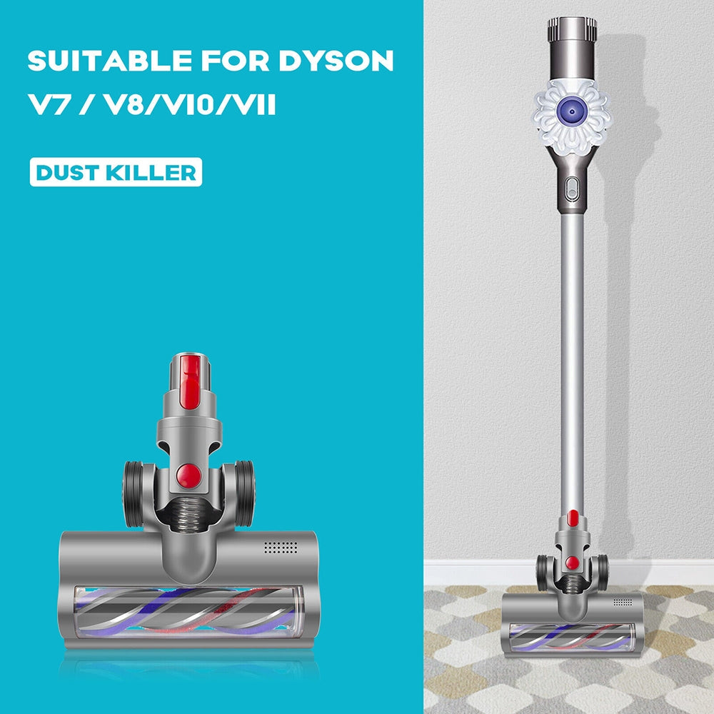 Turbo Brush Roller Head Electric Floor Carpet Head LED For Dyson V7 V8 V10 V11 V15 Awezingly