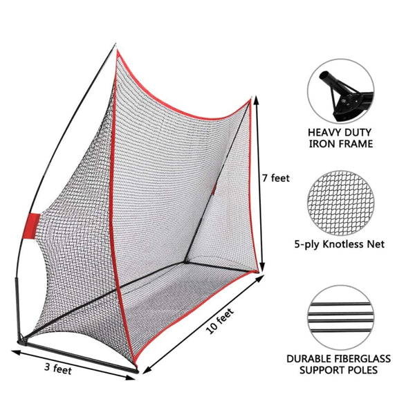 3M Huge Golf Practice Net Portable Hitting Swing Training Net Outdoor +Carry Bag Does Not Apply