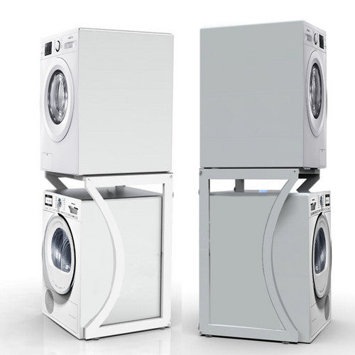 ORIGINAL Dryer Stand Maxi: Portable Dryer Rack Heavy Duty Steel Capacity white for Washer/Dryer/Mini Fridge Awezingly