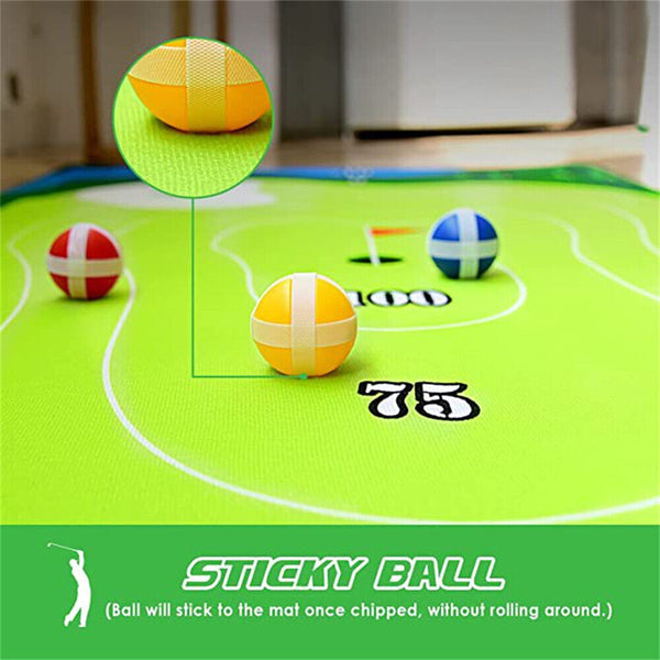 The Indoor Casual Golf Mat Game Set Stick Chipping Cage Games With 16 Grip Balls Does Not Apply