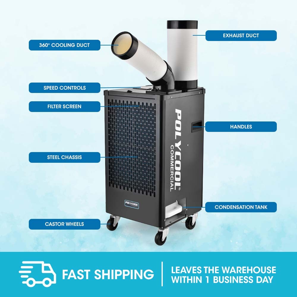 POLYCOOL 2.7kW Portable Industrial Spot Cooler Polycool