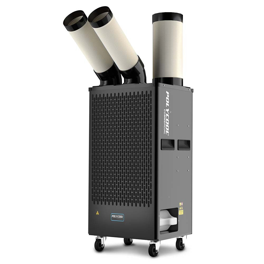 POLYCOOL 4.5kW Portable Industrial Spot Cooler, with Twin Cooling Ducts, 15A Plug Polycool