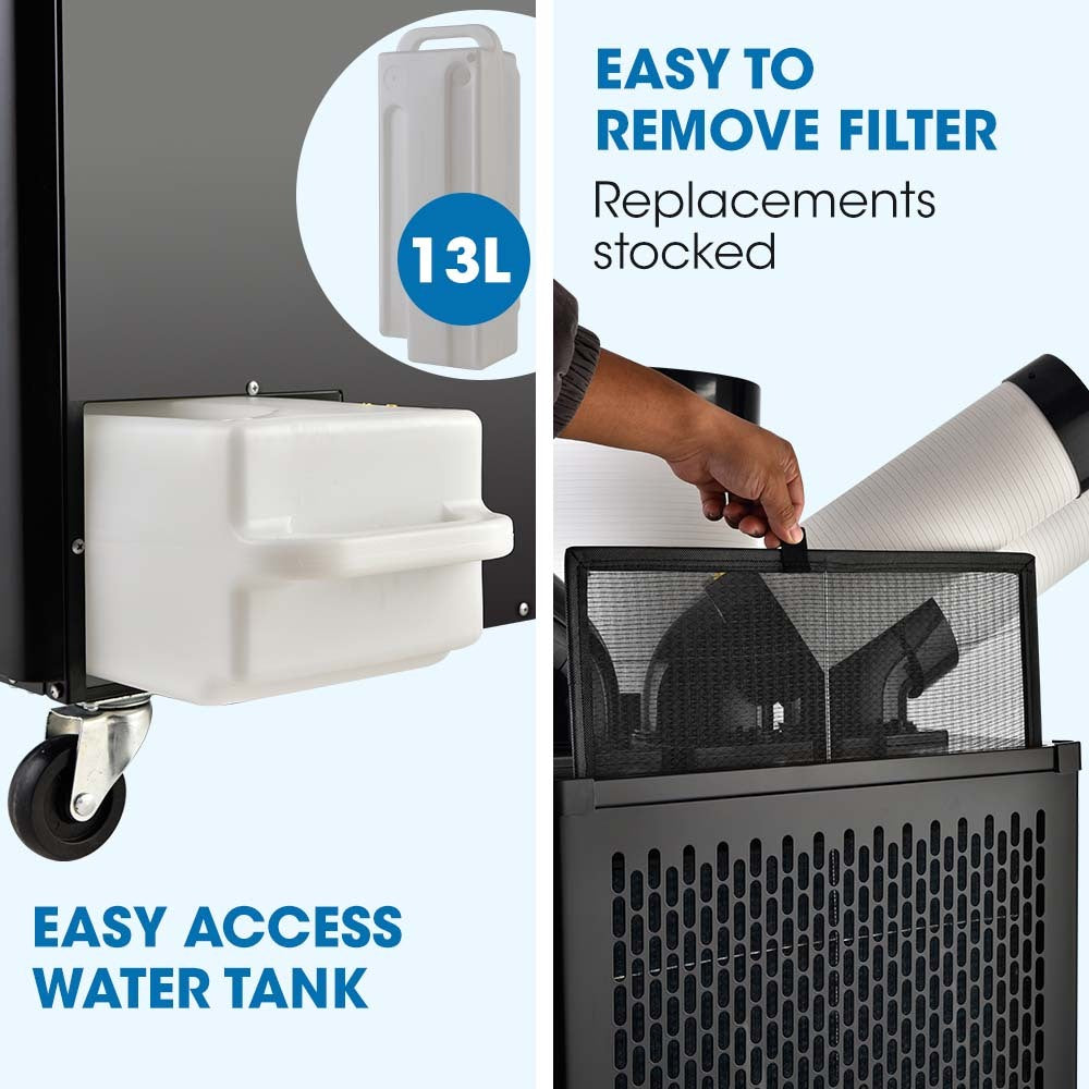 POLYCOOL 6.5kW Portable Industrial Spot Cooler, with Triple Cooling Ducts, 15A Plug Polycool