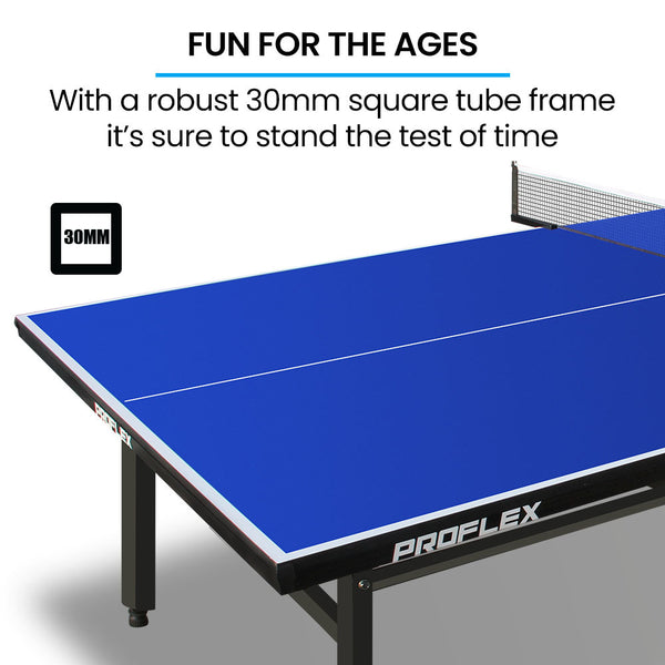 Proflex Table Tennis Table, with 4 Player Ping Pong Paddle and Pingpong Ball Pack Awezingly
