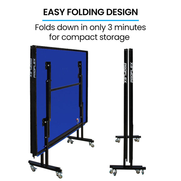 Proflex Table Tennis Table, with 4 Player Ping Pong Paddle and Pingpong Ball Pack Awezingly