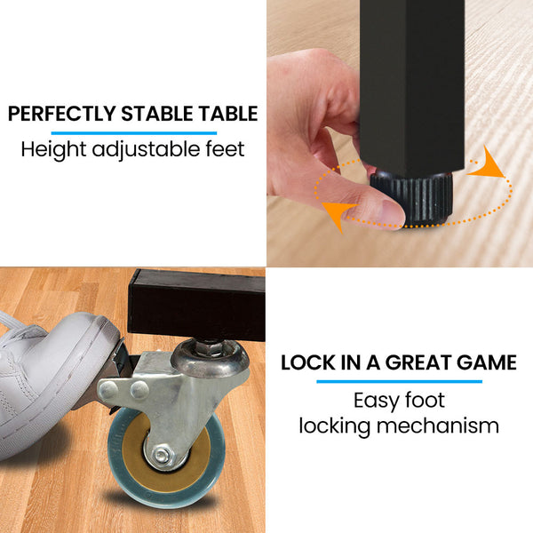 Proflex Table Tennis Table, with 4 Player Ping Pong Paddle and Pingpong Ball Pack Awezingly