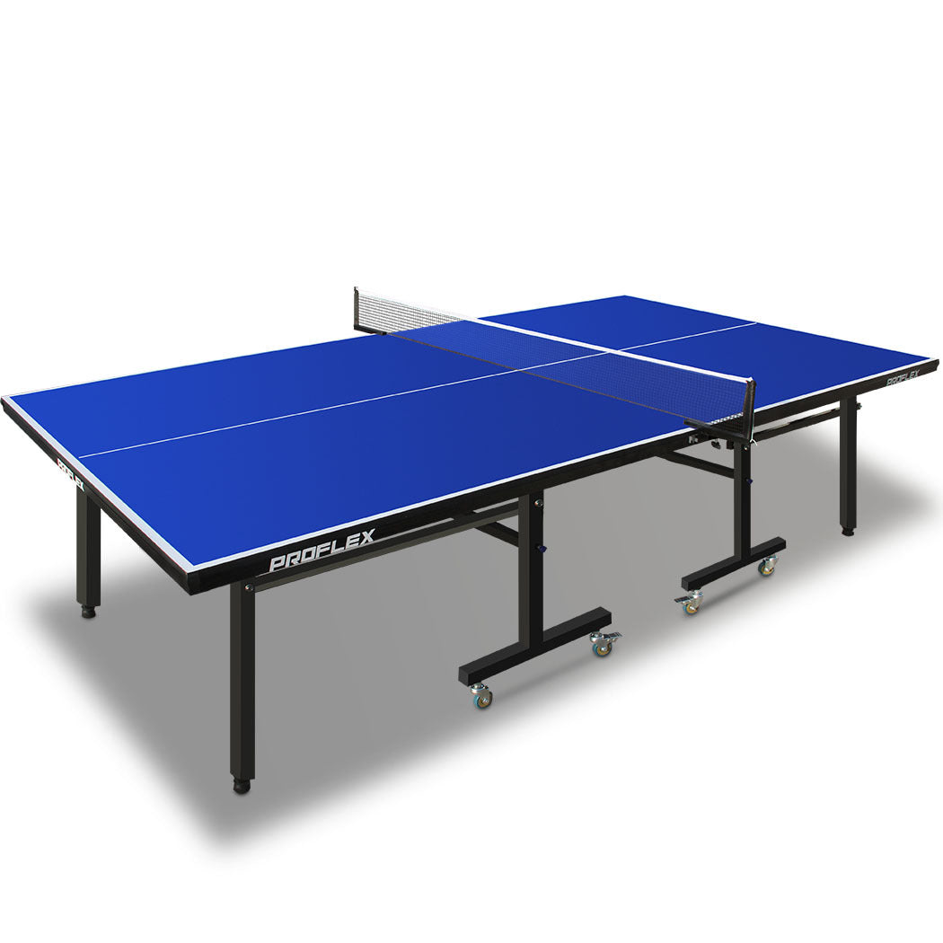 Proflex Premium Outdoor Table Tennis Table, with 4 Player Ping Pong Paddle and Pingpong Ball Pack Awezingly