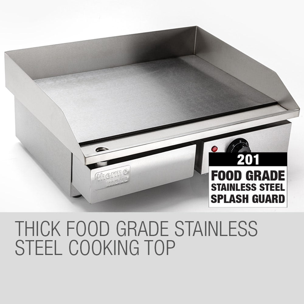 THERMOMATE Electric Griddle Grill BBQ Hot Plate Commercial Stainless Steel Thermomate