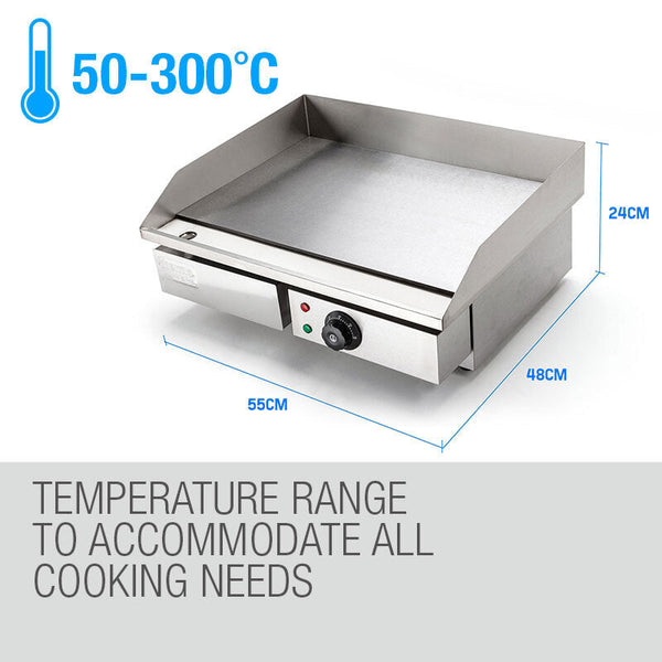 THERMOMATE Electric Griddle Grill BBQ Hot Plate Commercial Stainless Steel Thermomate