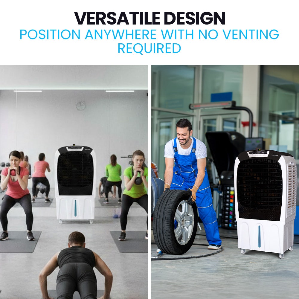 POLYCOOL 450W 80L Evaporative Air Cooler, Commercial Grade, Remote Control, Fan Polycool