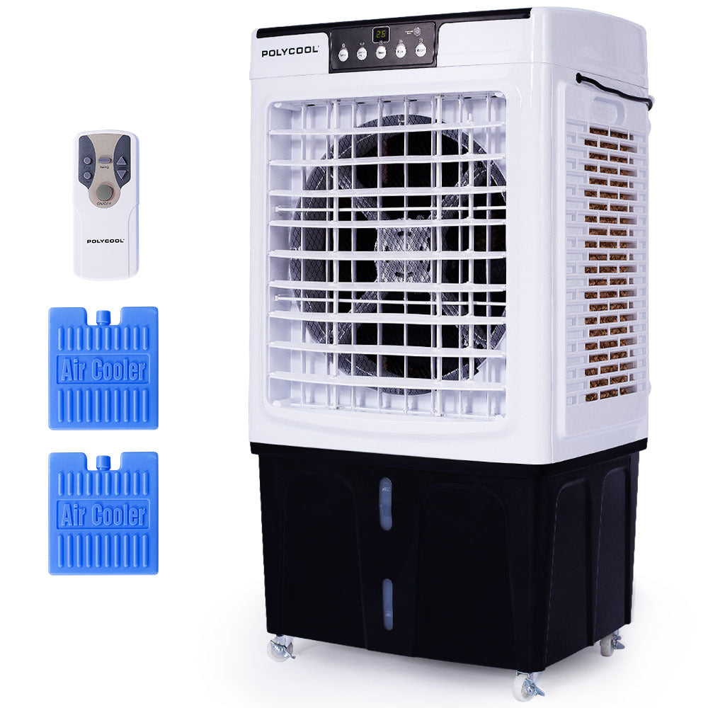 POLYCOOL 30L Evaporative Air Cooler Portable Industrial Fan, Purifier, Humidifier, Remote Control Polycool