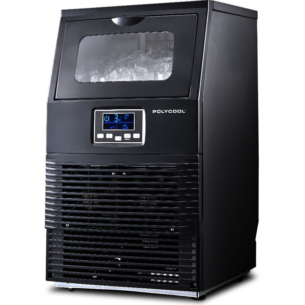 POLYCOOL Commercial Ice Maker Machine, up to 35kg/24hr, Timer & Self Cleaning Programs Polycool