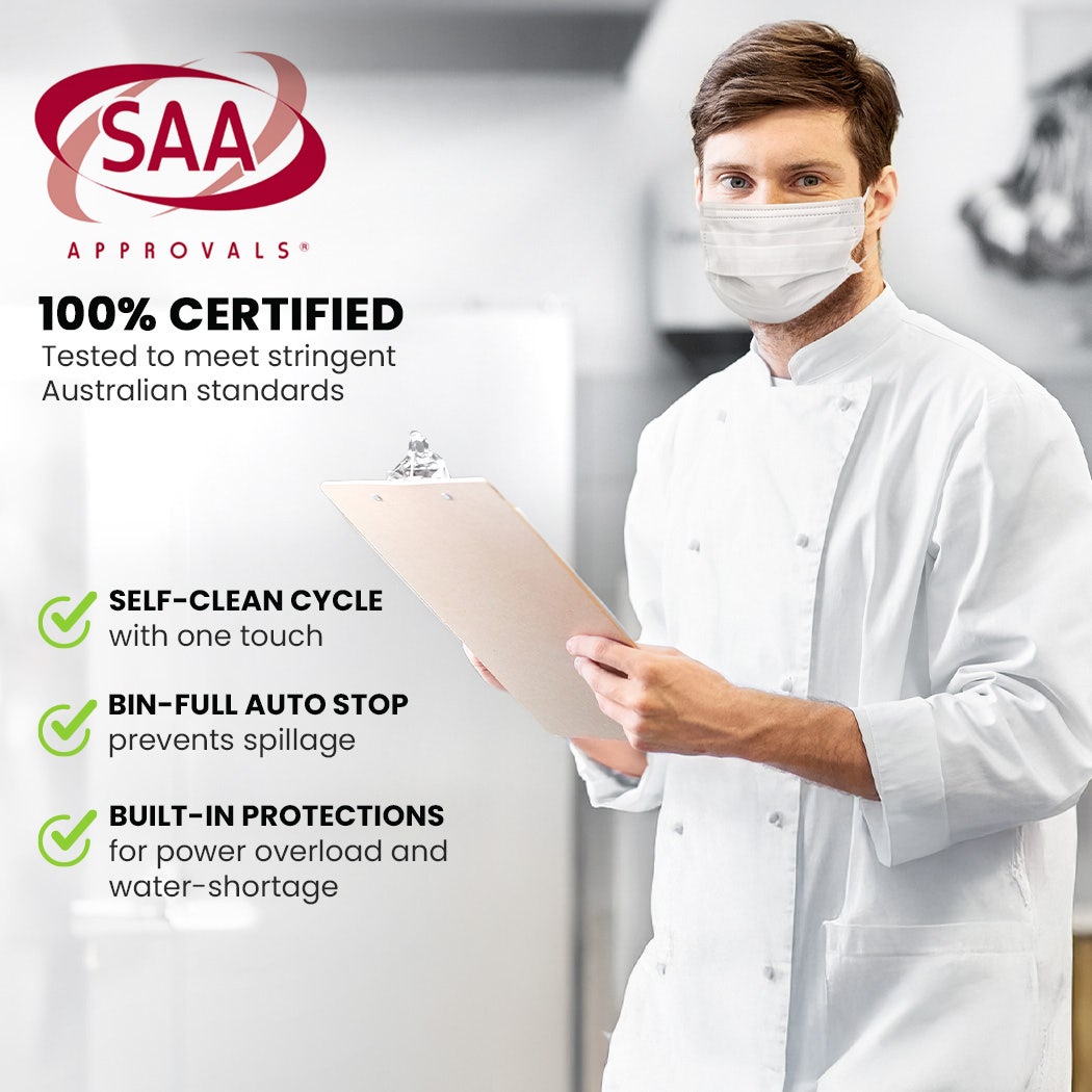 POLYCOOL Commercial Ice Maker Machine, up to 35kg/24hr, Timer & Self Cleaning Programs Polycool