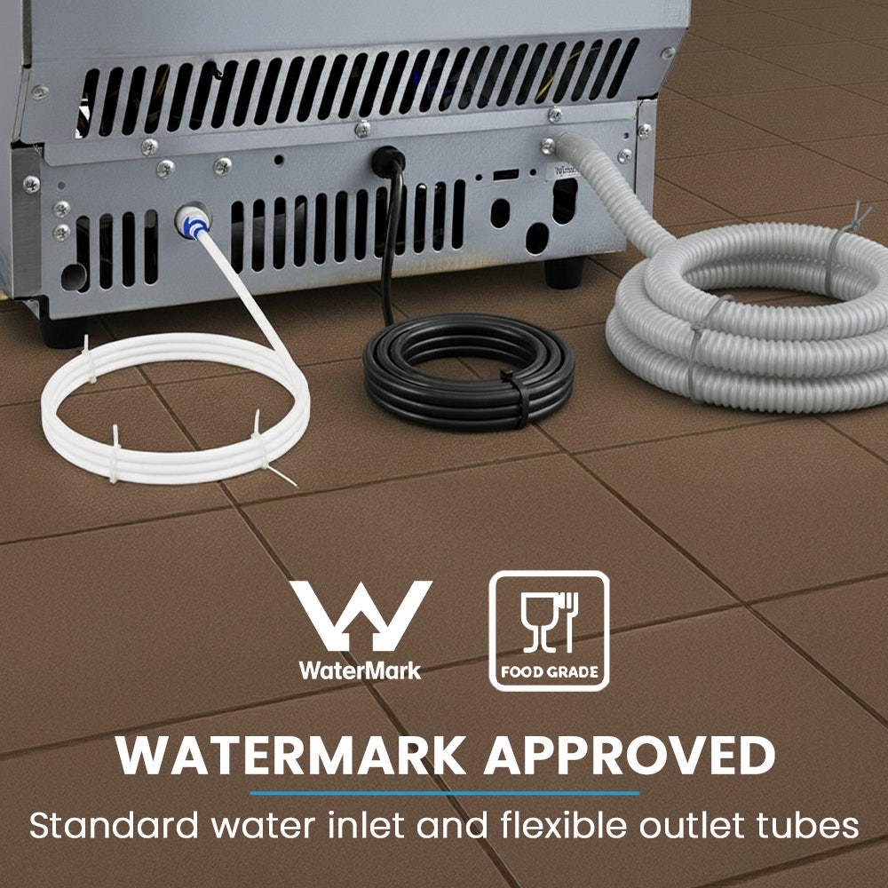 POLYCOOL Commercial Ice Maker Machine, up to 45kg/24hr, Timer & Self Cleaning Programs Polycool