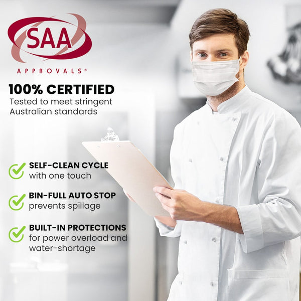 POLYCOOL Commercial Ice Maker Machine, up to 45kg/24hr, Timer & Self Cleaning Programs Polycool