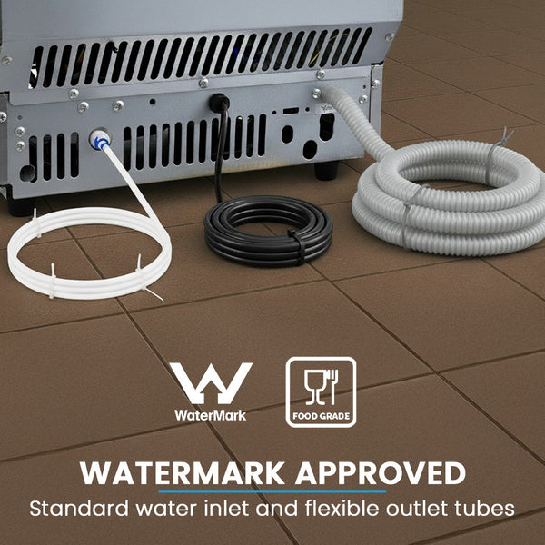 POLYCOOL Commercial Ice Maker Machine, up to 60kg/24hr, Timer & Self Cleaning Programs Awezingly