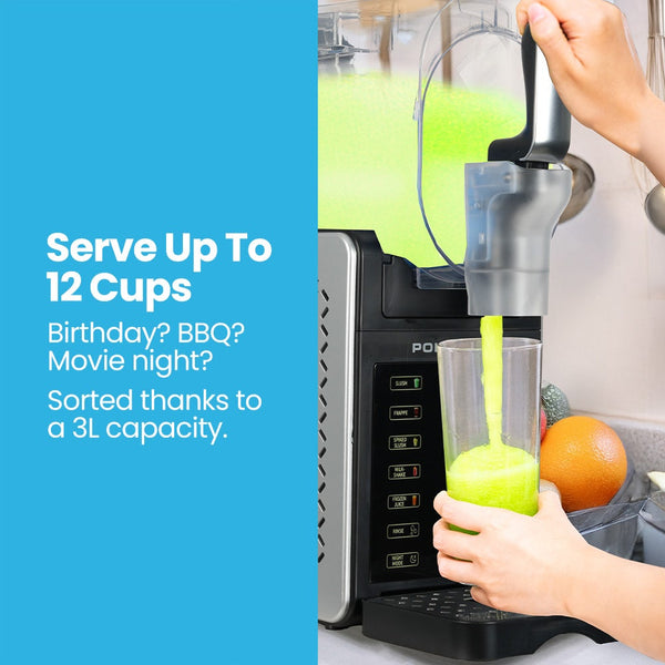 POLYCOOL 3L Slushie Frozen Drink Maker, Home Slush Machine, Fast Chilling, Easy Digital Controls Polycool