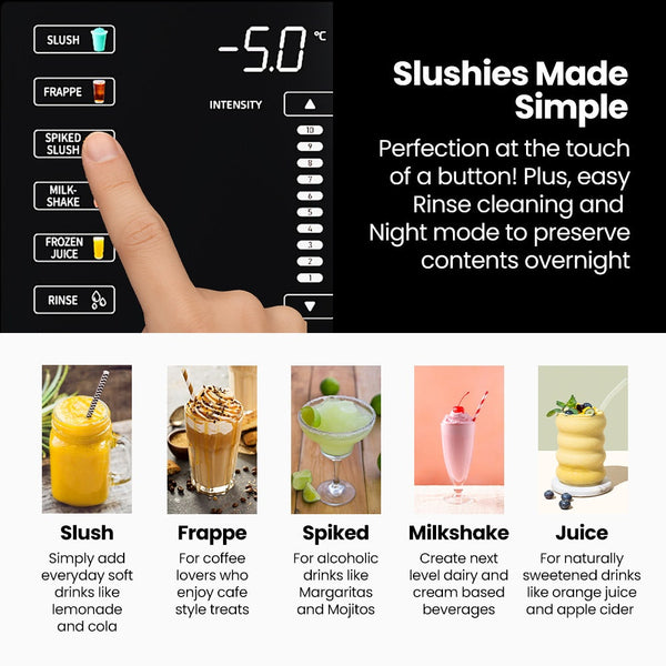 POLYCOOL 3L Slushie Frozen Drink Maker, Home Slush Machine, Fast Chilling, Easy Digital Controls Polycool