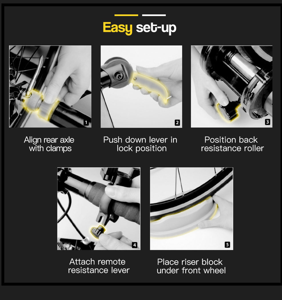 PROFLEX Indoor Bicycle Trainer - Bike Cycling Stationary Magnetic Stand Training Awezingly