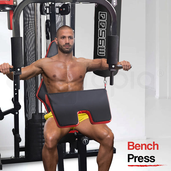 PROFLEX Home Gym Exercise Machine Fitness Equipment Weight Bench Press Set 100lbs Awezingly