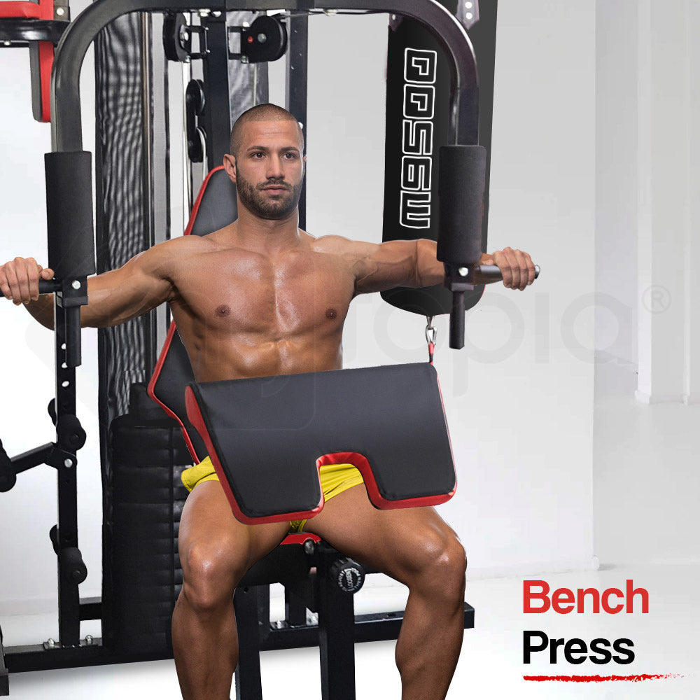 PROFLEX Home Gym Exercise Machine Fitness Equipment Weight Bench Press Set 148lbs Awezingly