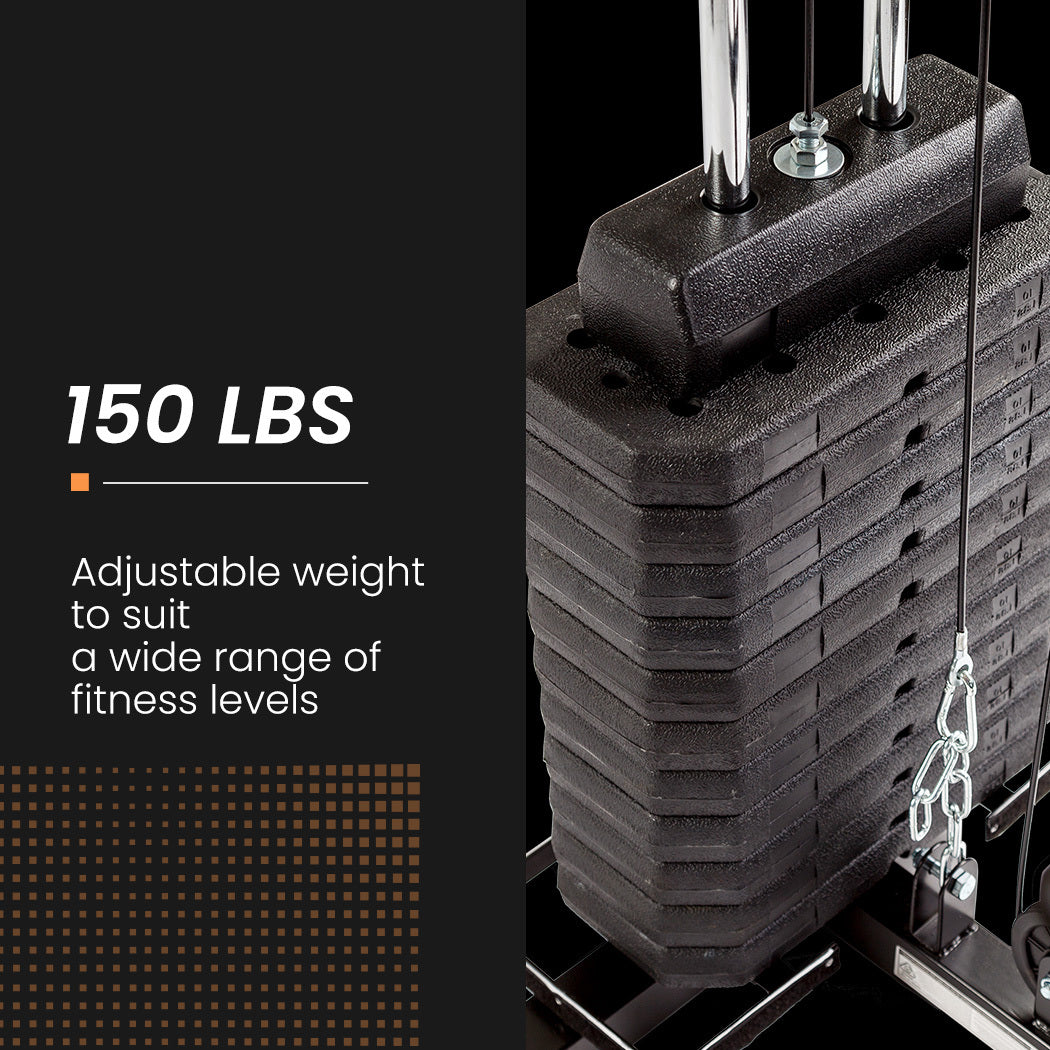 PROFLEX Multi-Station Home Gym Set with 98lbs Weight Plates- M8000 Awezingly