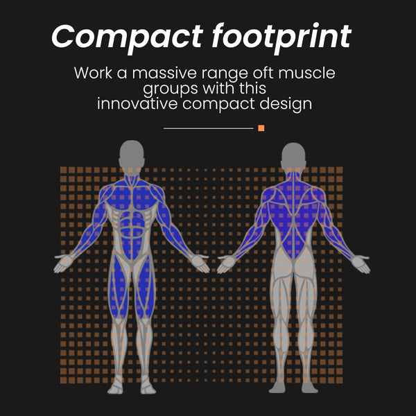 PROFLEX Multi-Station Home Gym Set with 98lbs Weight Plates- M8000 Awezingly