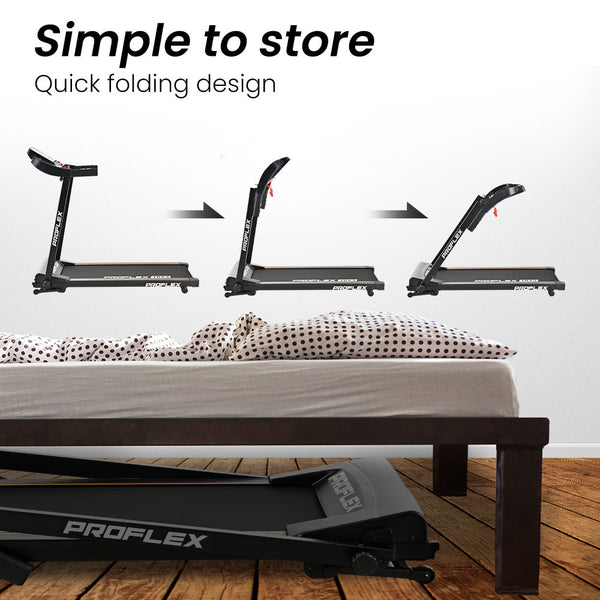 PROFLEX TRX3 Electric Treadmill, Compact Size, Foldable, USB/MP3, Pulse Sensors Awezingly