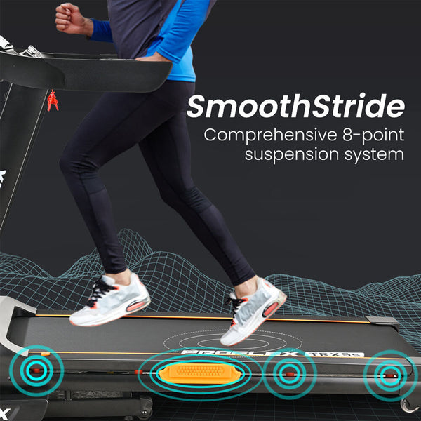 Proflex TRX9s Electric Treadmill, Large Size, 450mm Belt, 10-inch display, Foldable, Suspension, Auto Incline, WiFi, Bluetooth, Pulse Sensors Awezingly