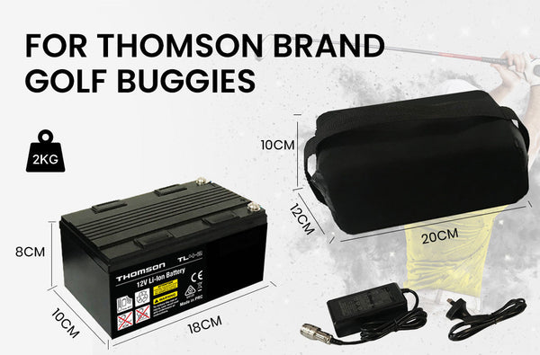 THOMSON 12V 24Ah Lithium Battery for Thomson Golf Buggy Trolley Does Not Apply